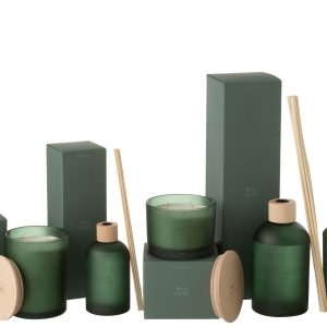 J-Line geurstokjes Accords Essentiels – bois givré – groen – 550 ml