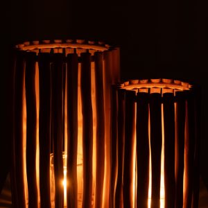 J-Line lantaarn – hout – naturel – set van 2 J-Line lantaarn – hout – naturel – set van 2