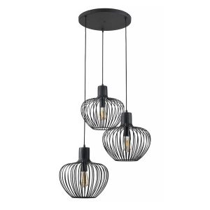 Freelight hanglamp Arraffone – 3 lichts – 50 x 160 cm – zwart Freelight hanglamp Arraffone – 3 lichts – 50 x 160 cm – zwart