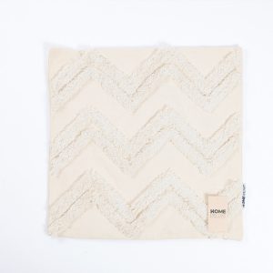HOME DELUXE Getufte kussenhoes JARA Zigzag – Crème HOME DELUXE Getufte kussenhoes JARA Zigzag – Crème