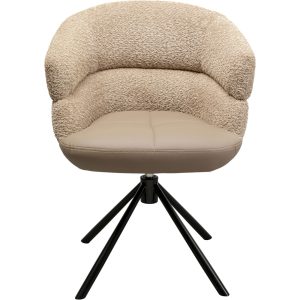 Kare Design Draaistoel met armleuningen Tasty taupe
