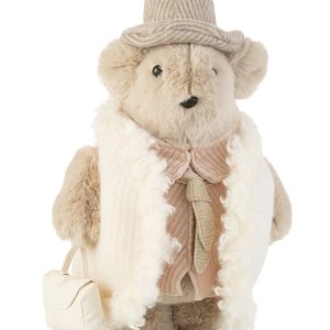 J-Line figuur Beer Das Tas – textiel – beige – large