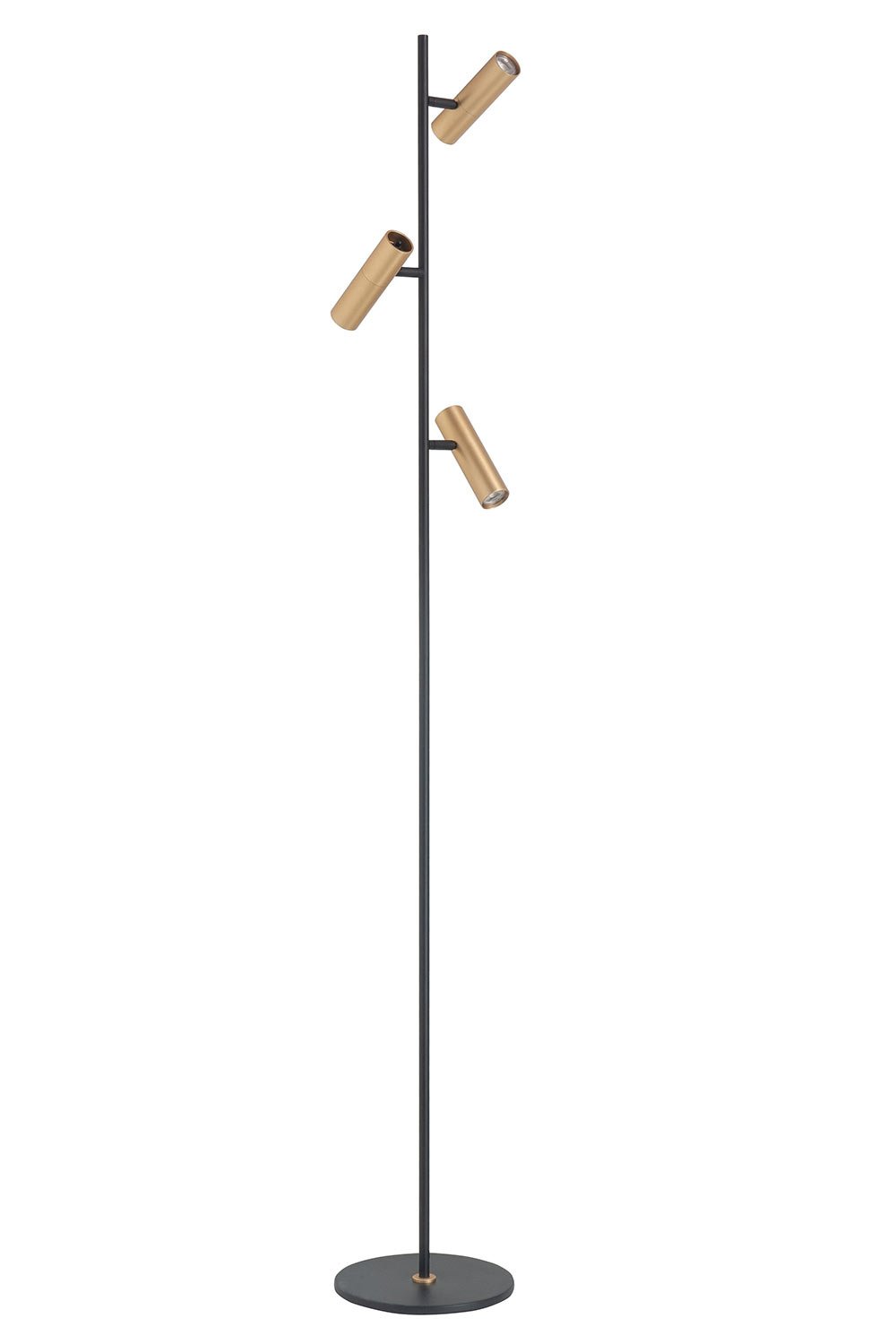Highlight vloerlamp Trend - 3 lichts - 30 x 158 cm - zwart goud