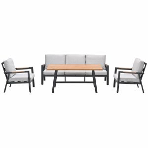 Garden Impressions lounge dining set Lissabon valley sand – 4-delig st Garden Impressions lounge dining set Lissabon valley sand – 4-delig st