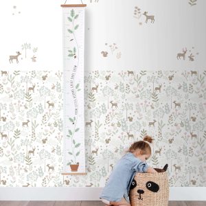 ESTAhome muursticker hertjes beige en groen – 33 x 47.5 cm – 156118 ESTAhome muursticker hertjes beige en groen – 33 x 47.5 cm – 156118