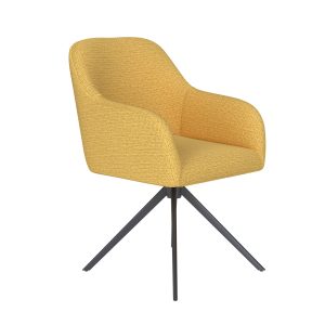 Housecraft Living Otis Eetkamerstoel Draaibaar Metaal Okergeel