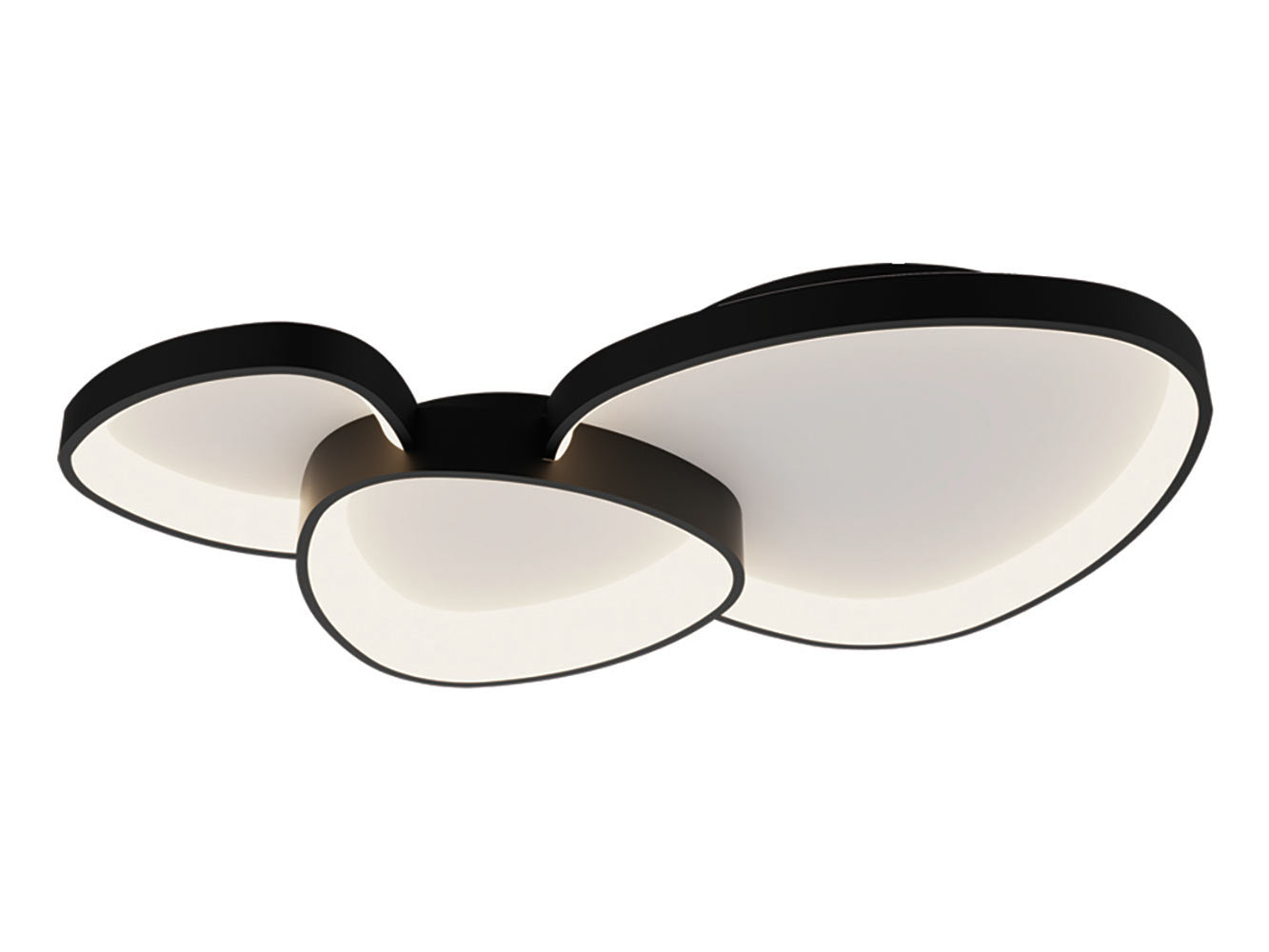 Freelight plafondlamp Organico - 3 lichts - 90 x 10.5 cm - zwart