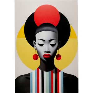 Kare Design Wandfoto retro vrouw rood 80x120cm Kare Design Wandfoto retro vrouw rood 80x120cm