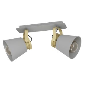 EGLO spot Twicken – e27 – 37 cm – grijs/goud -staal EGLO spot Twicken – e27 – 37 cm – grijs/goud -staal