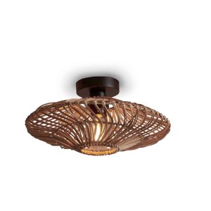 GOOD&MOJO plafonnière Zanzibar – bruin – Ø40cm GOOD&MOJO plafonnière Zanzibar – bruin – Ø40cm