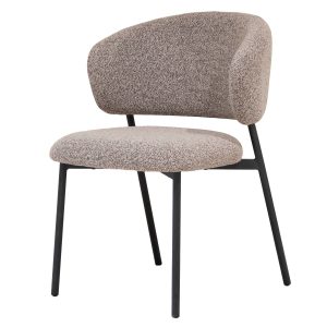 Giga Meubel Eetkamerstoel Feya – Taupe/Zwart – 51x53x81cm – Set van 2 Giga Meubel Eetkamerstoel Feya – Taupe/Zwart – 51x53x81cm – Set van 2