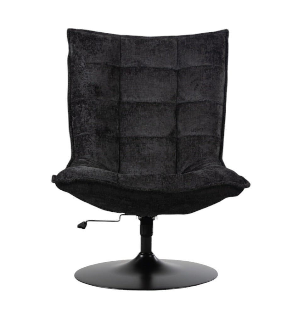 FurniLux Fauteuil Sam Black van - Stof - Met en ronde voet - Verstelba