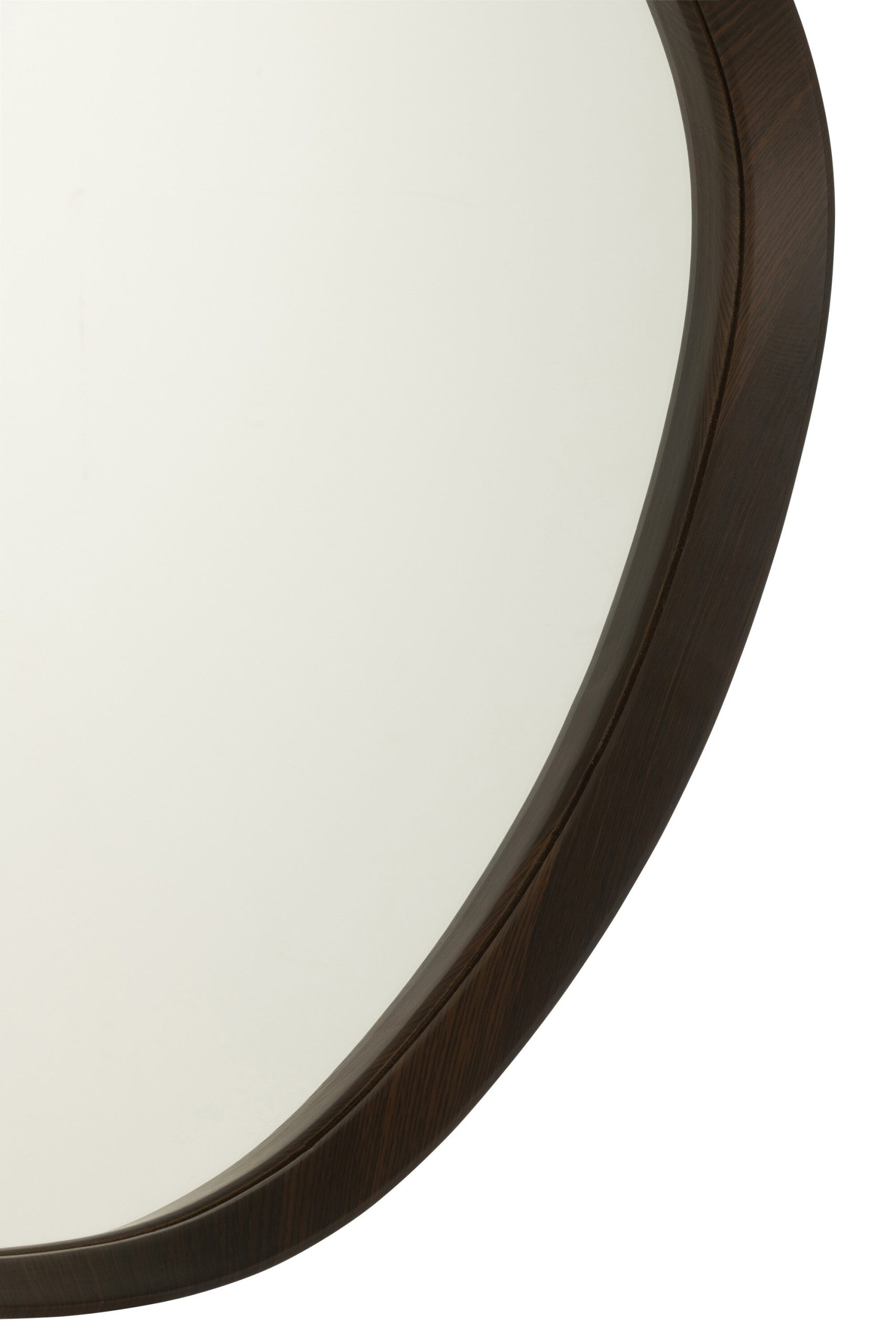 J-Line spiegel Abstract - hout/glas - donkerbruin - small - 70 x 61 cm