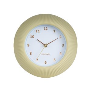 Karlsson wandklok Tender Rib – geel – Ø25cm