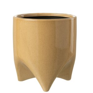 J-Line bloempot Helia – keramiek – lichtbruin – large – Ø 18 cm J-Line bloempot Helia – keramiek – lichtbruin – large – Ø 18 cm