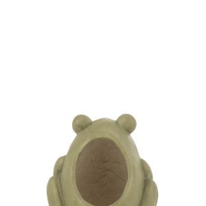 J-Line bloempot Frog – keramiek – groen – small – Ø 21 cm