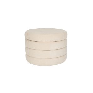 Housecraft Living Zuma Poef met opbergruimte Bouclé Beige Housecraft Living Zuma Poef met opbergruimte Bouclé Beige