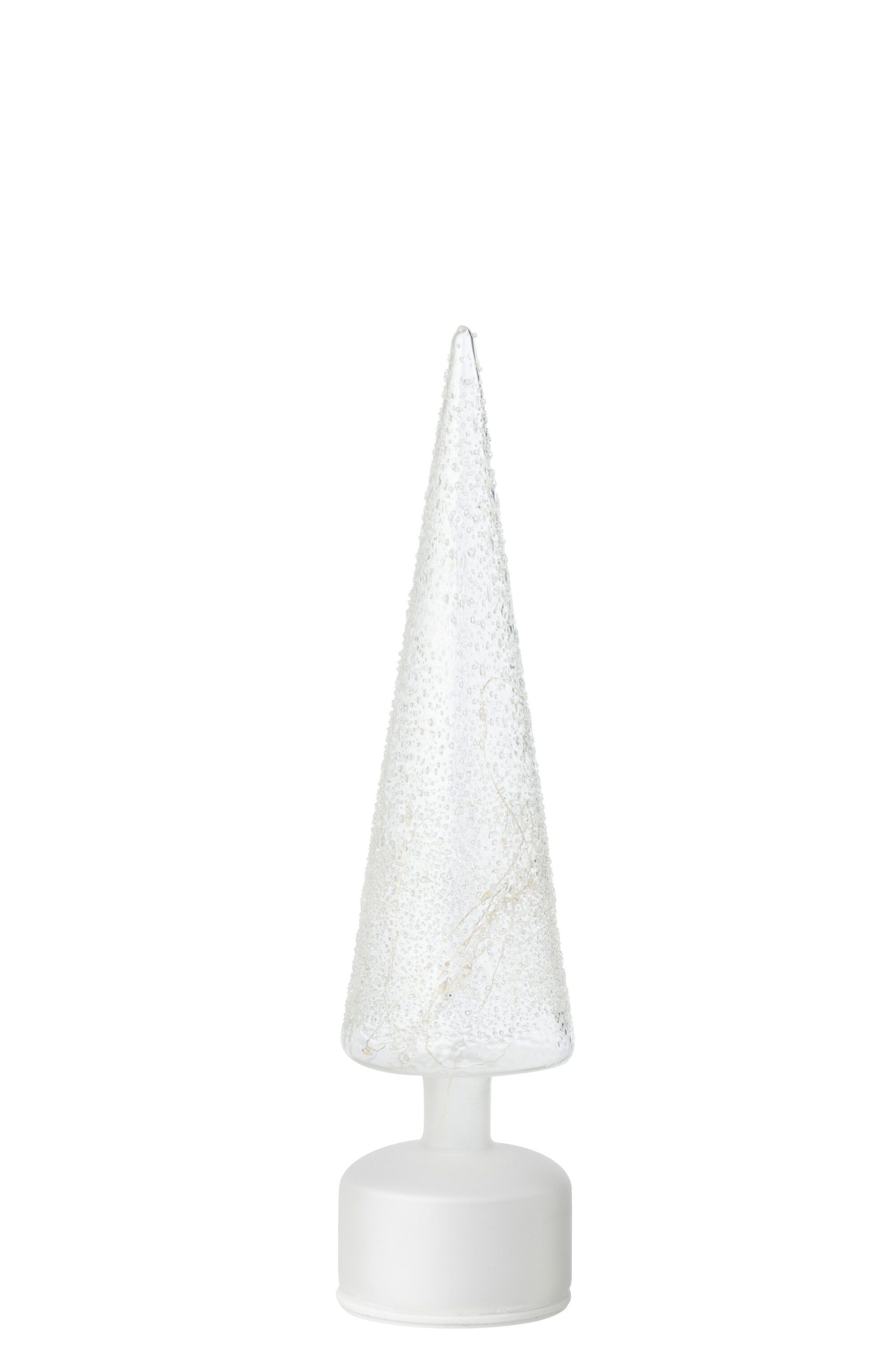 J-Line decoratie Boom Draaiend - glas - wit/transparant - large - LED