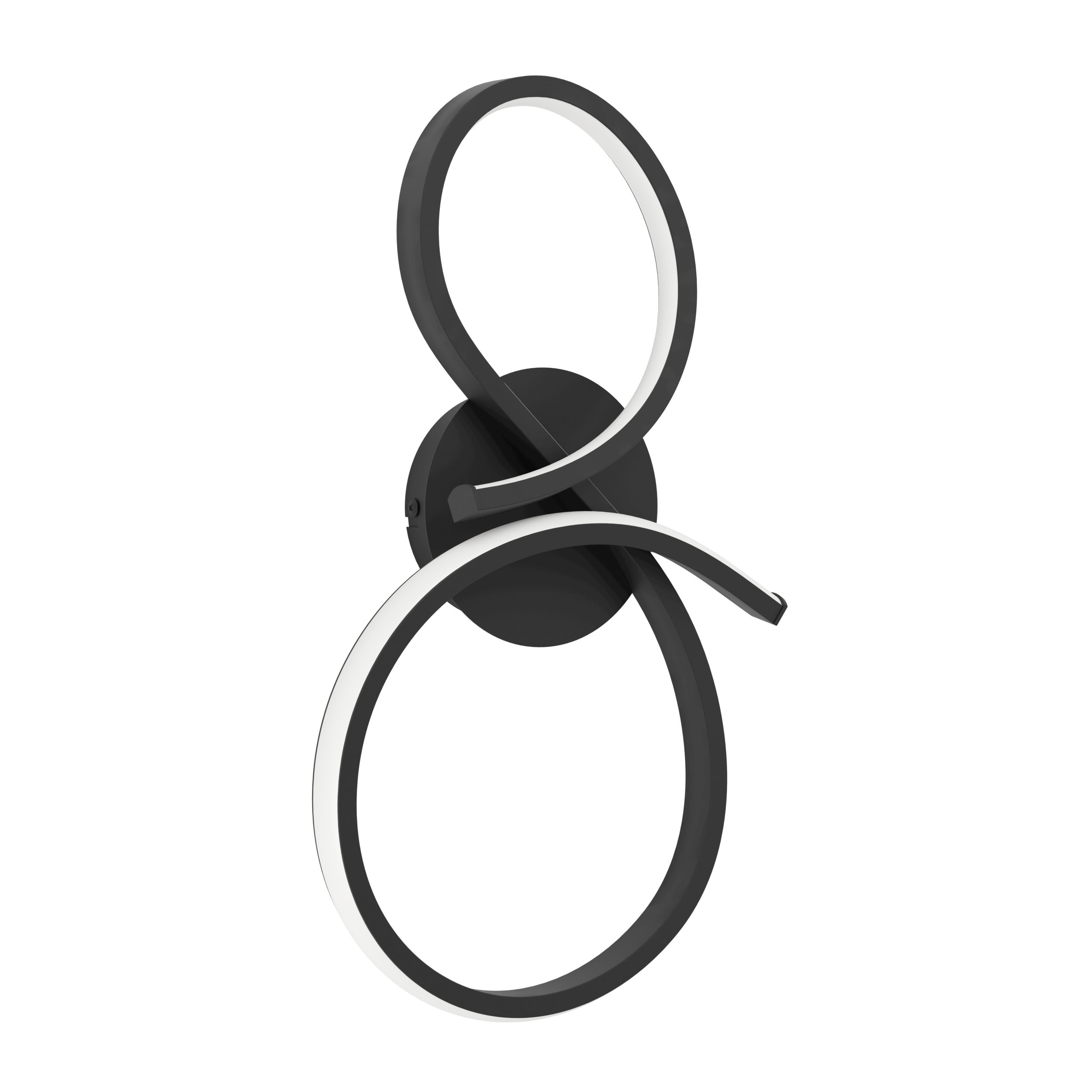 EGLO wandlamp Serpins - led - 40 cm - zwart/wit