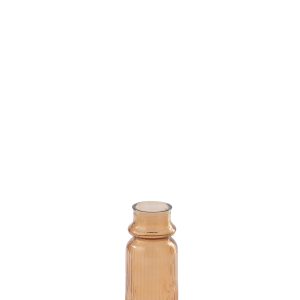 J-Line vaas Gestreept – glas – oranje