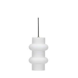 Hübsch hanglamp Pilule – glas/staal – ø15xh25cm Hübsch hanglamp Pilule – glas/staal – ø15xh25cm