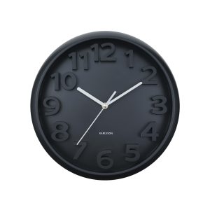 Karlsson wandklok Elevated Classic Numbers – zwart – Ø33.5cm Karlsson wandklok Elevated Classic Numbers – zwart – Ø33.5cm
