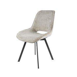Giga Meubel Eetkamerstoel Swivel Rich – Zand Stof – Set van 4 Giga Meubel Eetkamerstoel Swivel Rich – Zand Stof – Set van 4