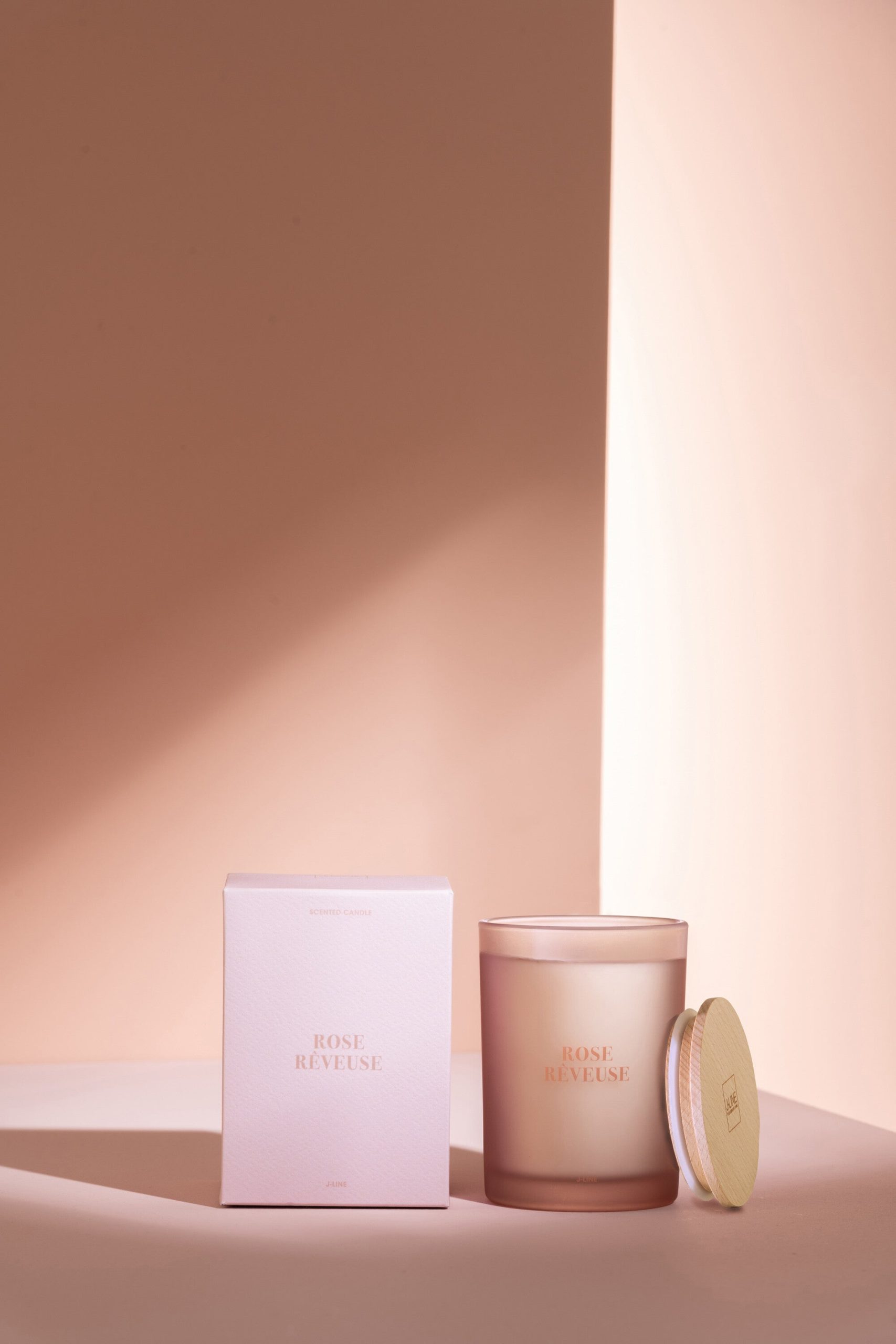 J-Line geurkaars Accords Essentiels - Rose Rêveuse - roze - 38U