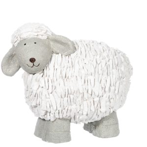J-Line figuur Schaap – polyresin – wit/grijs – small J-Line figuur Schaap – polyresin – wit/grijs – small