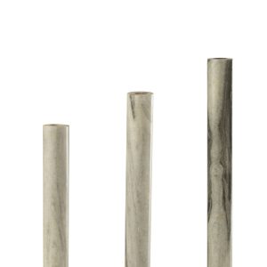 J-Line kaarshouder Marmer – steen – zwart/grijs – set van 3