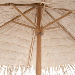 J-Line parasol Stro – hout – naturel – large
