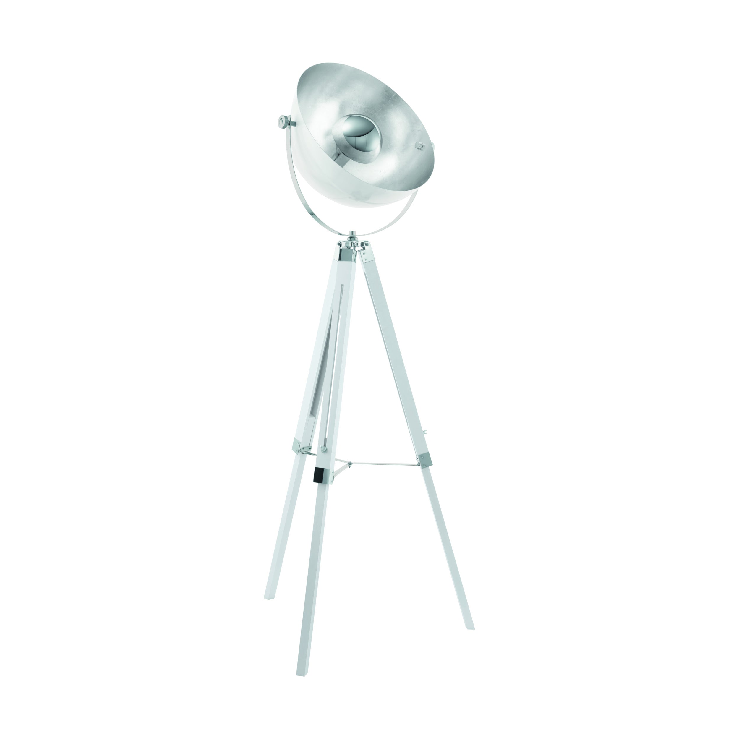 EGLO vloerlamp Covaleda - e27 - 1-lichts - wit/chroom/zilver