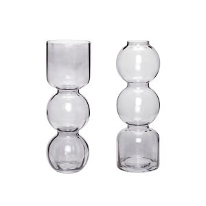 Hübsch vazen Circle – glas – ø12xh35, ø12xh35cm