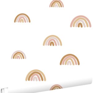 ESTAhome behang regenboogjes terracotta roze – 53 cm x 10.05 m – 13925 ESTAhome behang regenboogjes terracotta roze – 53 cm x 10.05 m – 13925