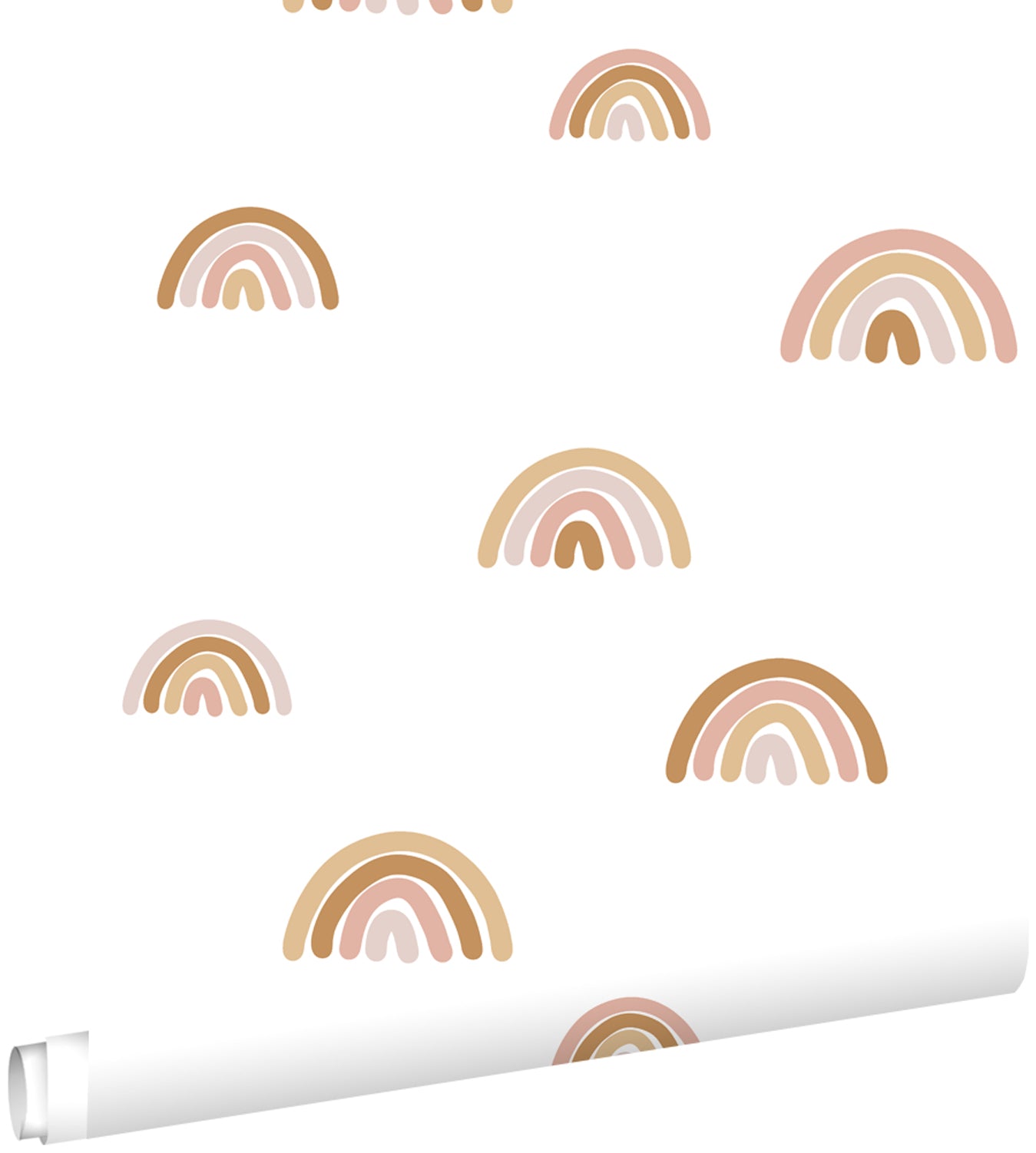 ESTAhome behang regenboogjes terracotta roze - 53 cm x 10.05 m - 13925