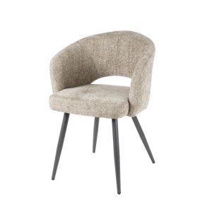 Giga Meubel Eetkamerstoel Salon Tissee – Zand Stof – Set van 2 Giga Meubel Eetkamerstoel Salon Tissee – Zand Stof – Set van 2