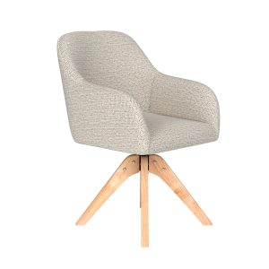Housecraft Living Otis Eetkamerstoel Draaibaar Hout Off-White – Beige