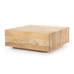 FurniLux Bijzet tafel Tom – naturel – Mangohout – 90x90x45cm FurniLux Bijzet tafel Tom – naturel – Mangohout – 90x90x45cm