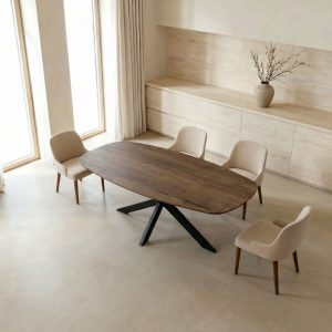 Giga Meubel Eettafel Jaimy – Deens Ovaal Donkerbruin Hout – 200x100x76 Giga Meubel Eettafel Jaimy – Deens Ovaal Donkerbruin Hout – 200x100x76