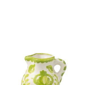 J-Line kruik Granada – keramiek – wit/groen – small J-Line kruik Granada – keramiek – wit/groen – small