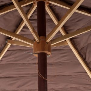 J-Line parasol Cocobladeren – hout – bruin – small