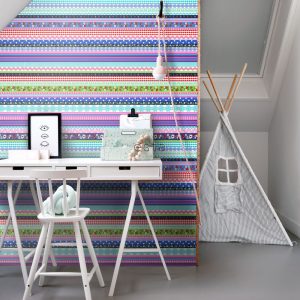 ESTAhome fotobehang strikjes meerkleurig – 100 x 279 cm – 158107 ESTAhome fotobehang strikjes meerkleurig – 100 x 279 cm – 158107
