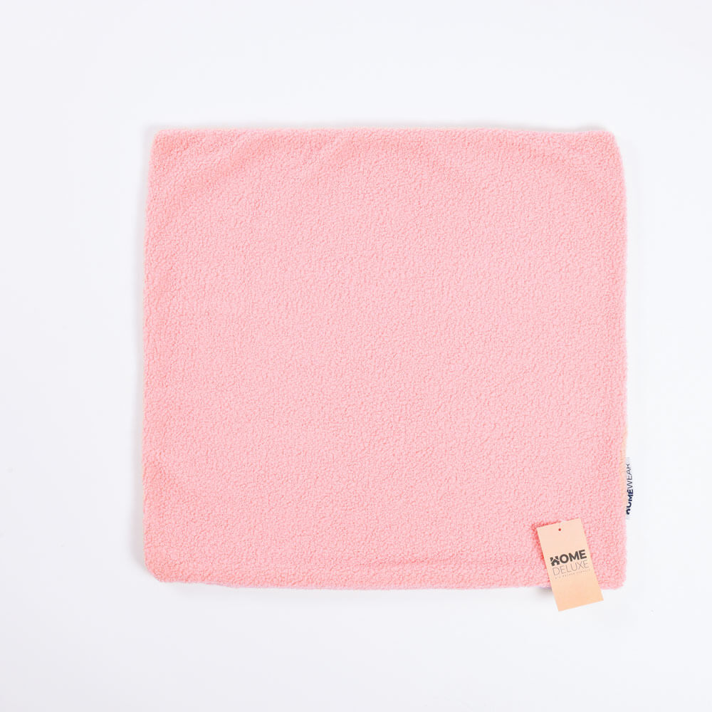 HOME DELUXE Bouclé kussenhoes PELO - Roze