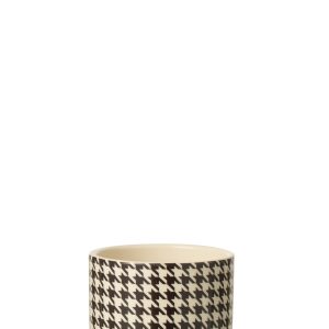 J-Line bloempot Pied-De-Poule – keramiek – wit/zwart – small J-Line bloempot Pied-De-Poule – keramiek – wit/zwart – small
