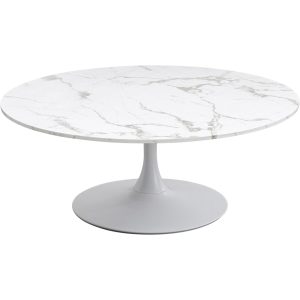 Kare Design Salontafel Schickeria marmerprint wit Ø110cm Kare Design Salontafel Schickeria marmerprint wit Ø110cm