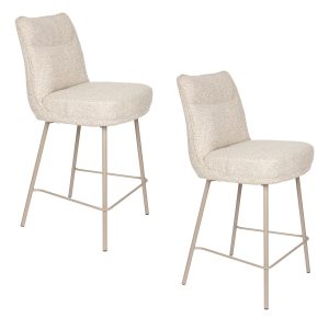 Housecraft Living Jacques Barkrukken 65 cm Beige – Set van 2 Housecraft Living Jacques Barkrukken 65 cm Beige – Set van 2