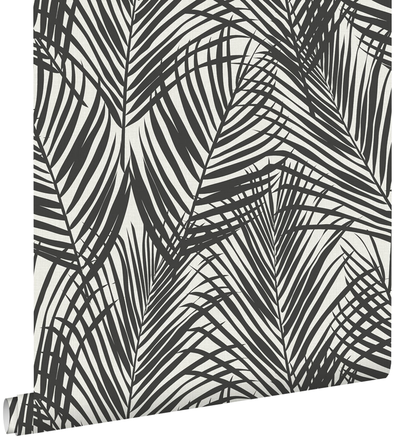 ESTAhome behang palmbladeren zwart en wit - 53 cm x 10.05 m - 139008