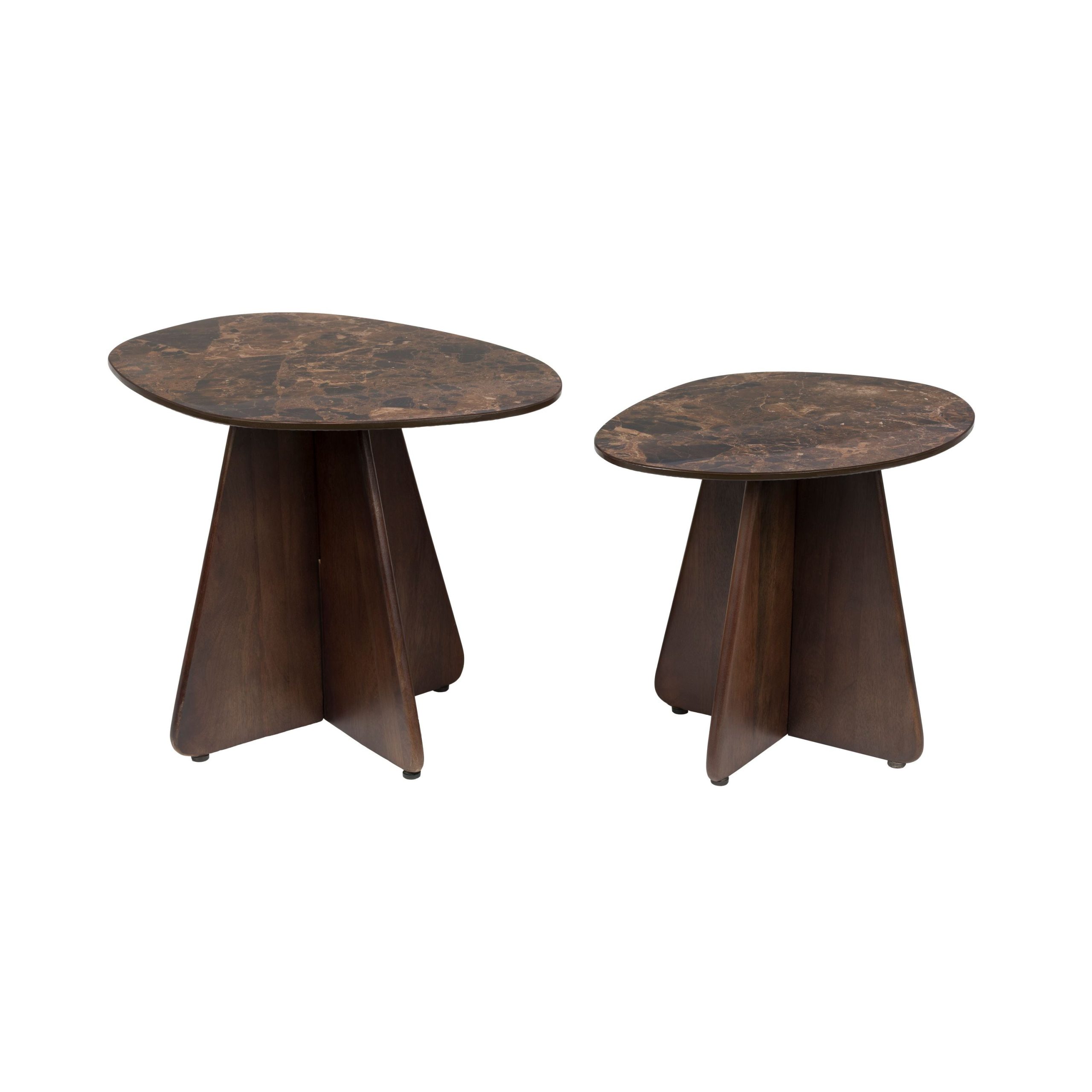 Housecraft Living Naut Bijzettafel Set Van 2 Bruin