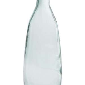 J-Line vaas Fles – glas – transparant – 75 cm hoog