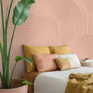 ESTAhome fotobehang 3D-motief terracotta roze – 250 x 279 cm – 159383 ESTAhome fotobehang 3D-motief terracotta roze – 250 x 279 cm – 159383